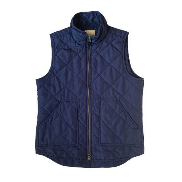 G.H.Bass & Co. dark blue women's XS collared sleeveless zip up puffer vest - Picture 6 of 10